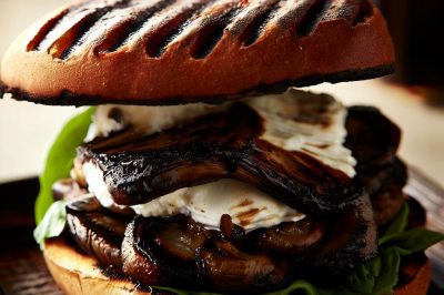 Grilled Portobello and Goat Cheese Sandwich