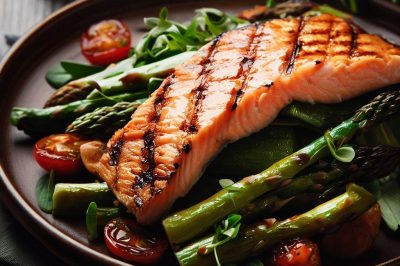 Grilled Salmon and Asparagus Salad