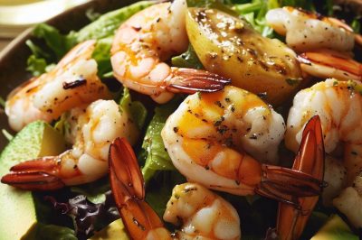 Grilled Shrimp and Avocado Salad with Citrus Vinaigrette