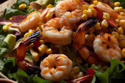Grilled Shrimp and Roasted Corn Salad with Chipotle Dressing