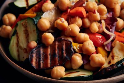 Grilled Vegetable and Chickpea Salad