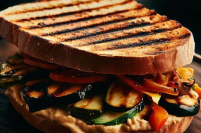 Grilled Veggie and Hummus Sandwich