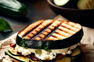 Grilled Zucchini and Goat Cheese Sandwich