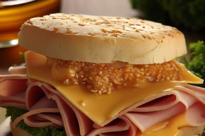 Ham and Cheddar Sandwich with Honey Mustard