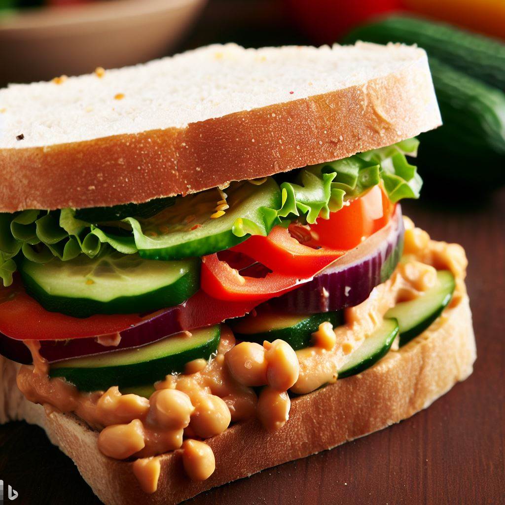 Hummus and Veggie Sandwich