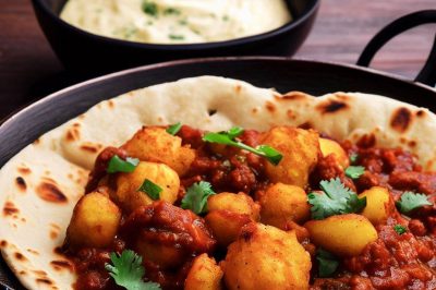 Indian Aloo Gobi with Naan