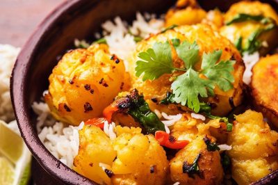 Indian Aloo Gobi with Rice