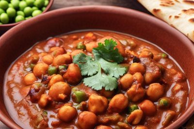 Indian Chana Masala with Naan