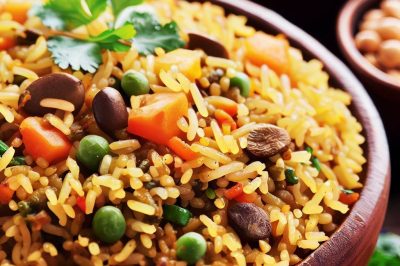 Indian Vegetable Biryani with Lentils