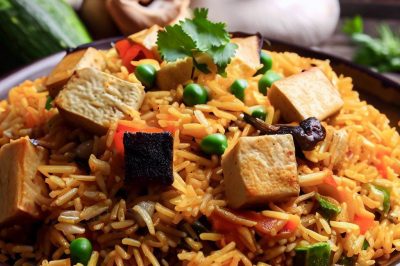 Indian Vegetable Biryani with Tofu