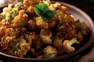 Israeli Fried Cauliflower with Herbs and Garlic