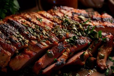 Israeli Grilled Pork with Herbs and Garlic