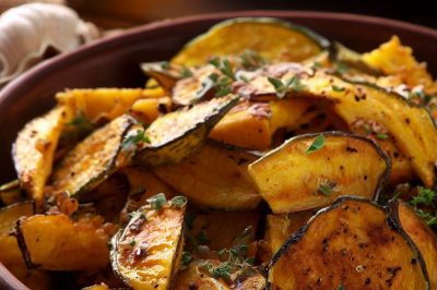 Lebanese Fried Squash with Herbs and Garlic