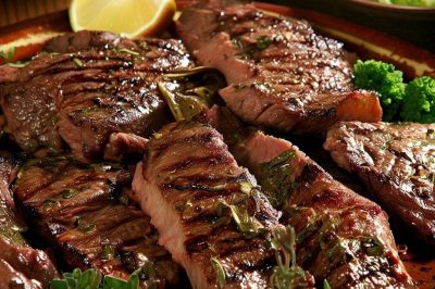 Lebanese Grilled Beef Steaks with Herbs