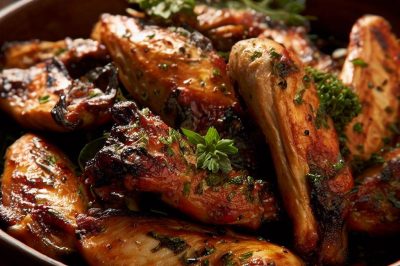 Lebanese Grilled Chicken Wings with Herbs