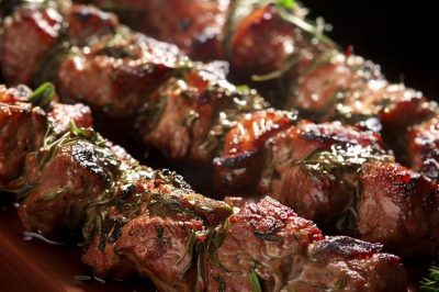 Lebanese Grilled Lamb Kebab with Herbs