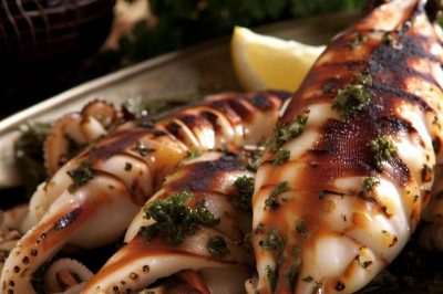 Lebanese Grilled Squid with Herbs