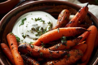 Lebanese Roasted Carrots with Herbs and Yogurt