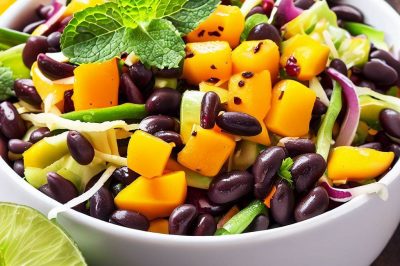 Mango and Black Bean Salad with Lime Dressing