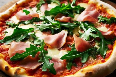 Margherita Pizza with Arugula and Prosciutto