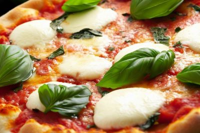 Margherita Pizza with Fresh Basil and Mozzarella
