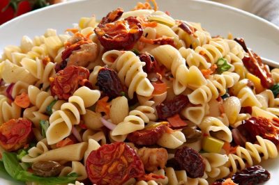 Mediterranean Pasta Salad with Sun-Dried Tomato Dressing