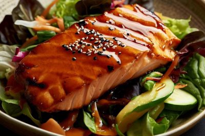 Miso Glazed Salmon Salad