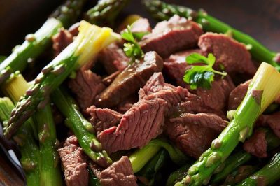 Oil-Free Beef and Asparagus Stir Fry