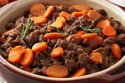 Oil-Free Beef and Carrot Casserole