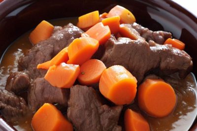 Oil-Free Beef and Carrot Stew
