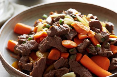Oil-Free Beef and Carrot Stir Fry