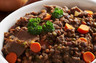 Oil-Free Beef and Lentil Casserole