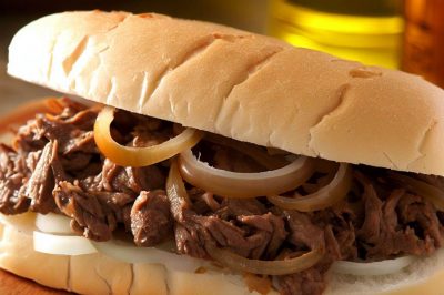 Oil-Free Beef and Onion Sandwich
