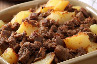 Oil-Free Beef and Potato Casserole