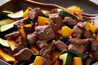 Oil-Free Beef and Squash Stir Fry