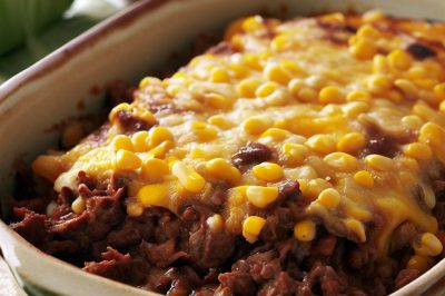 One-Serving Beef and Corn Casserole