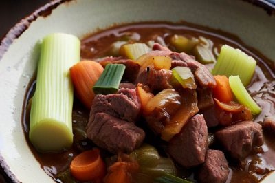One-Serving Beef and Leek Stew