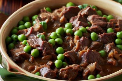 One-Serving Beef and Pea Casserole