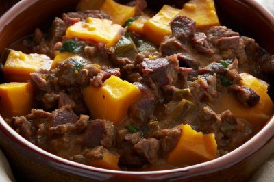 One-Serving Beef and Squash Casserole