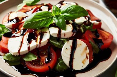 One Serving Caprese Salad with Balsamic Glaze