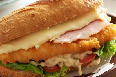 One-Serving Chicken Cordon Bleu Sandwich