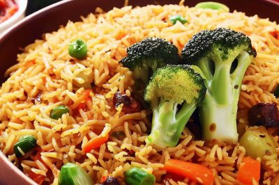 One-Serving Indian Vegetable Biryani with Broccoli