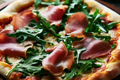 One Serving Prosciutto and Arugula Pizza