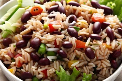 One-Serving Rice and Beans Salad
