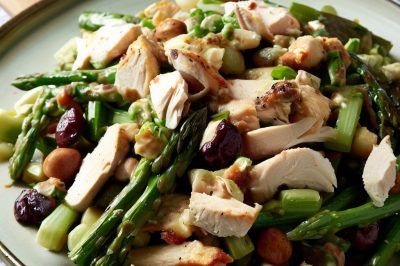 One-Serving Waldorf Chicken and Asparagus Salad