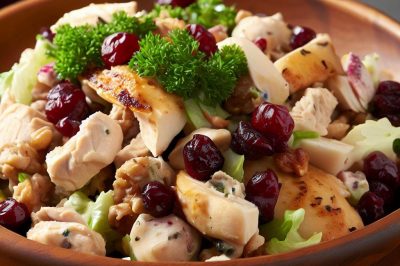 One Serving Waldorf Chicken and Cranberry Salad