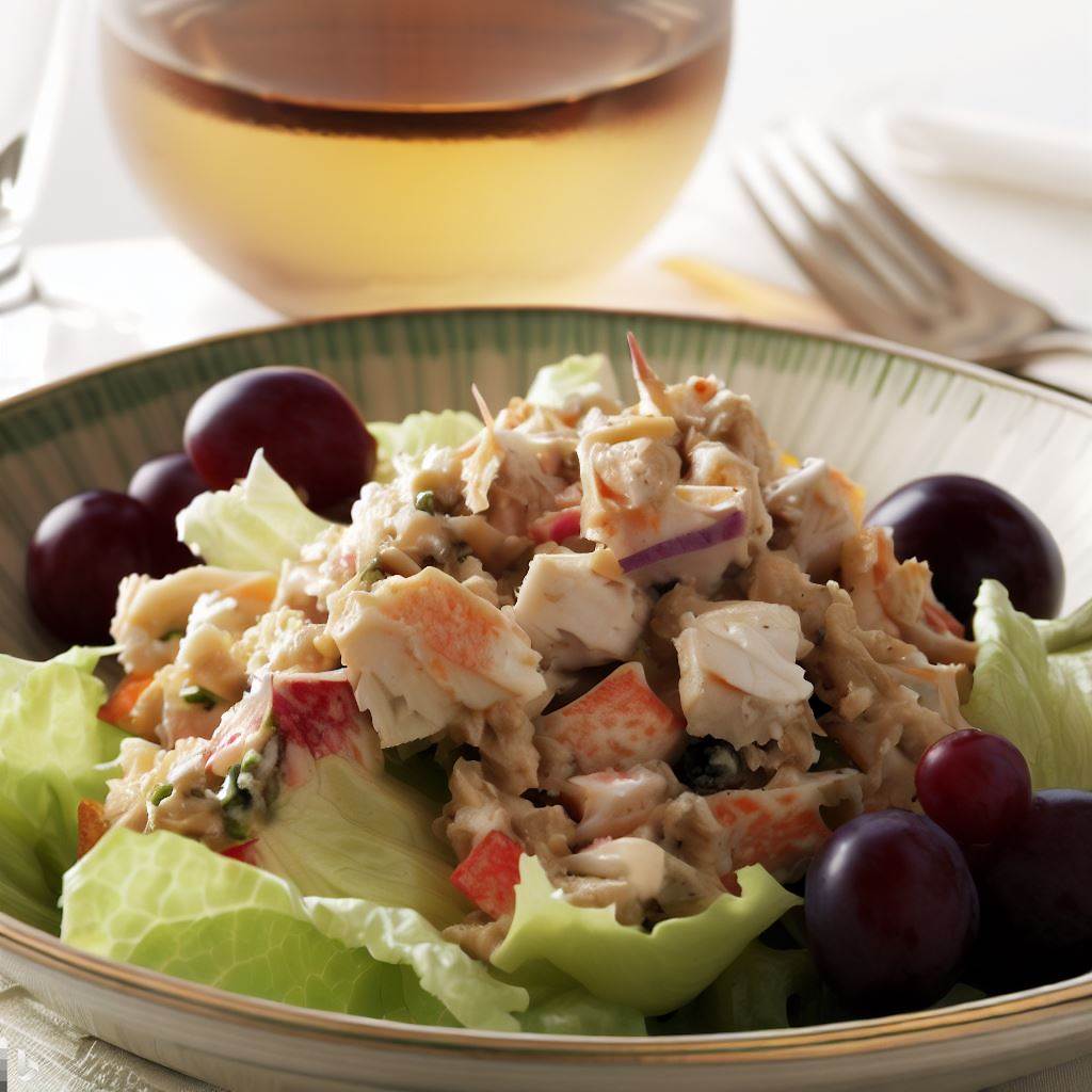 One Serving Waldorf Crab and Grape Salad