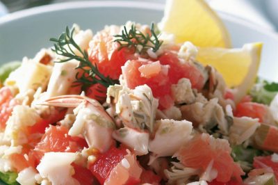 One Serving Waldorf Crab and Grapefruit Salad