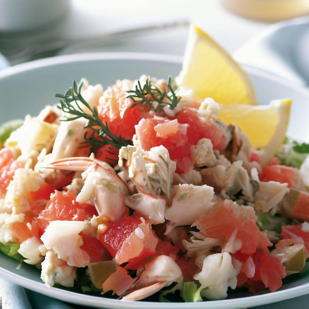 One Serving Waldorf Crab and Grapefruit Salad
