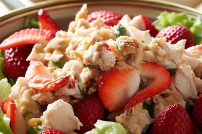 One Serving Waldorf Crab and Strawberry Salad